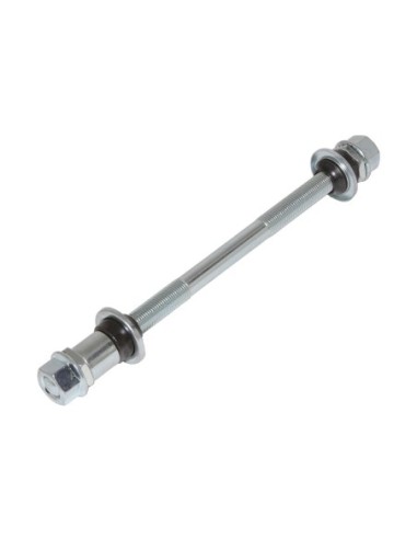 Rear Hub Axle 3/8x185mm Chrome.